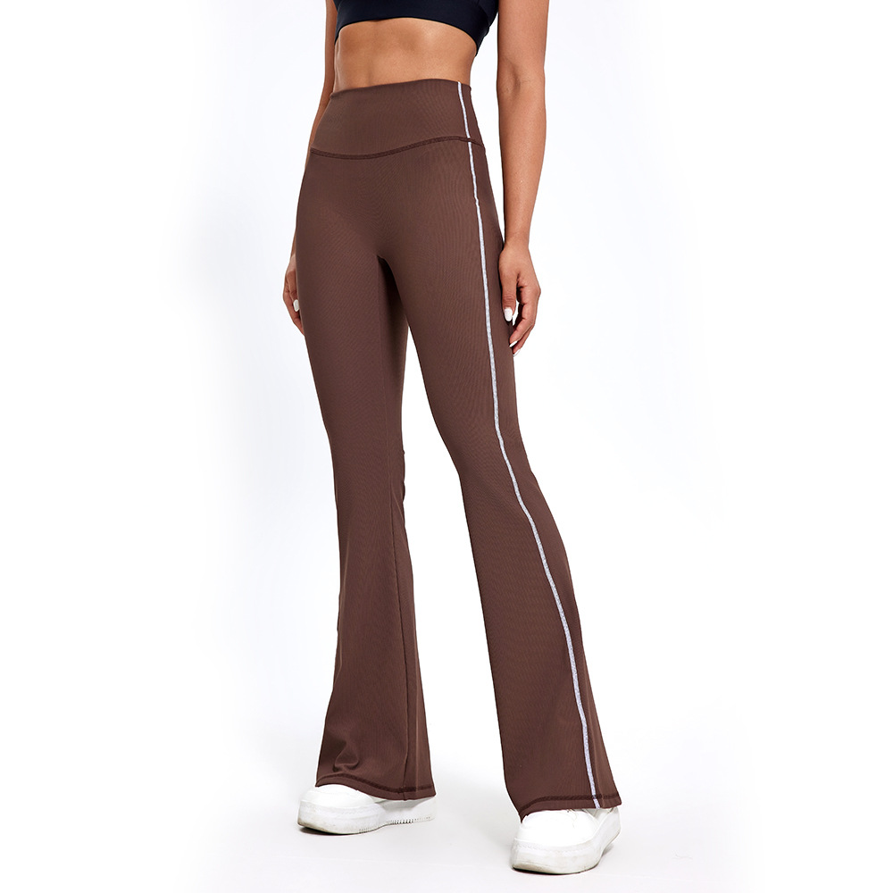 Yoga Pants Women's High Waist Hip Lifting Fitness Running Training Sports Pants Slight-fit Slim-fit Flare Pants for Outer Wear