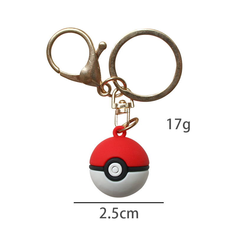 Pokemon Elf Game Stereo Ball Silicone Keychain Charm Pokemon Key Bag Pendant