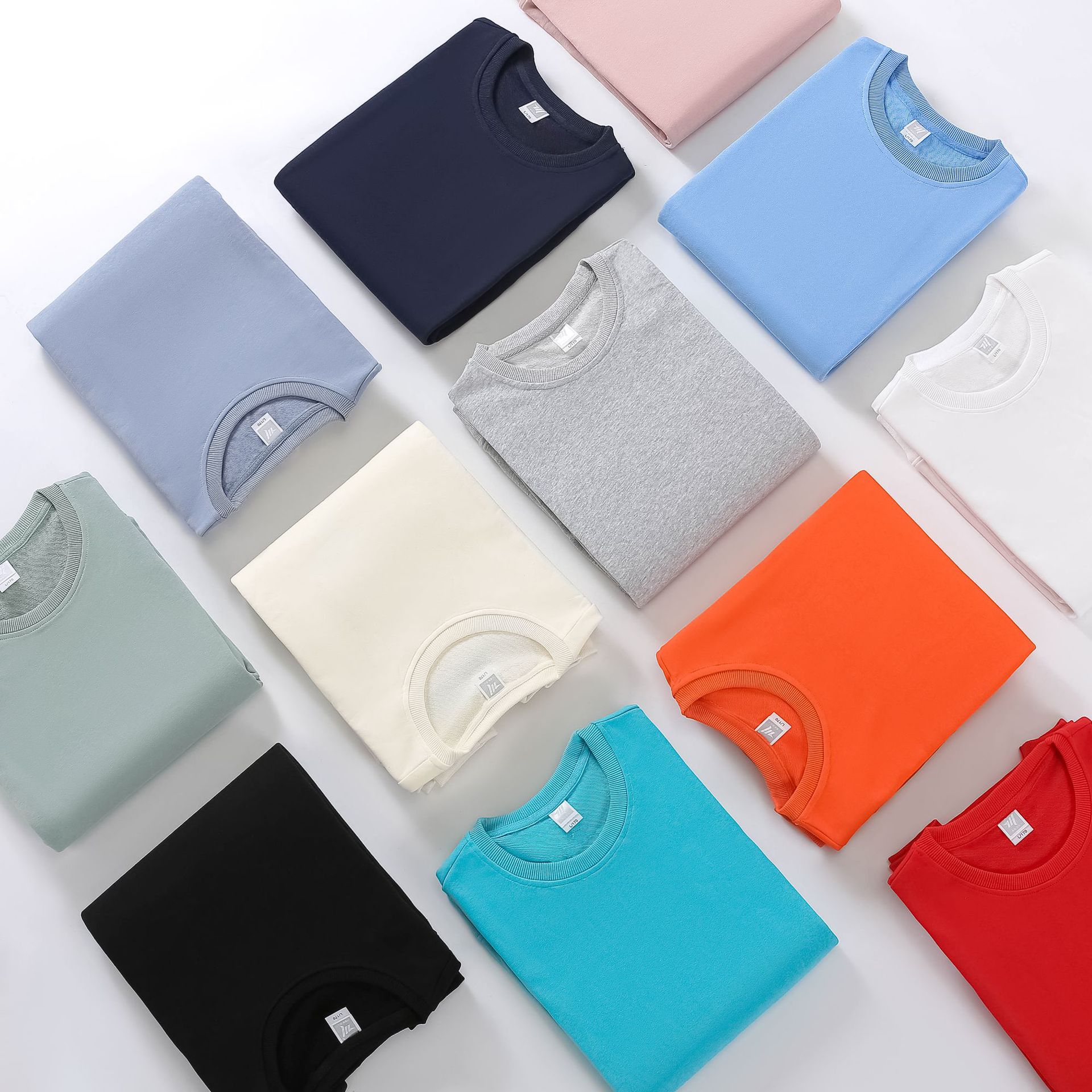 oversize Round Neck Dropped Shoulder Trendy Turtleneck Sweatshirt National Fashion Loose Large Size Work Clothes Pure Cotton Terry Manufacturers