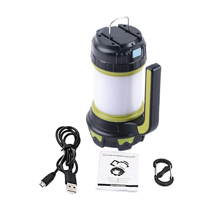 Cross-border new flashlight USB smart charging output input large light Cup portable lamp multifunctional camping lamp