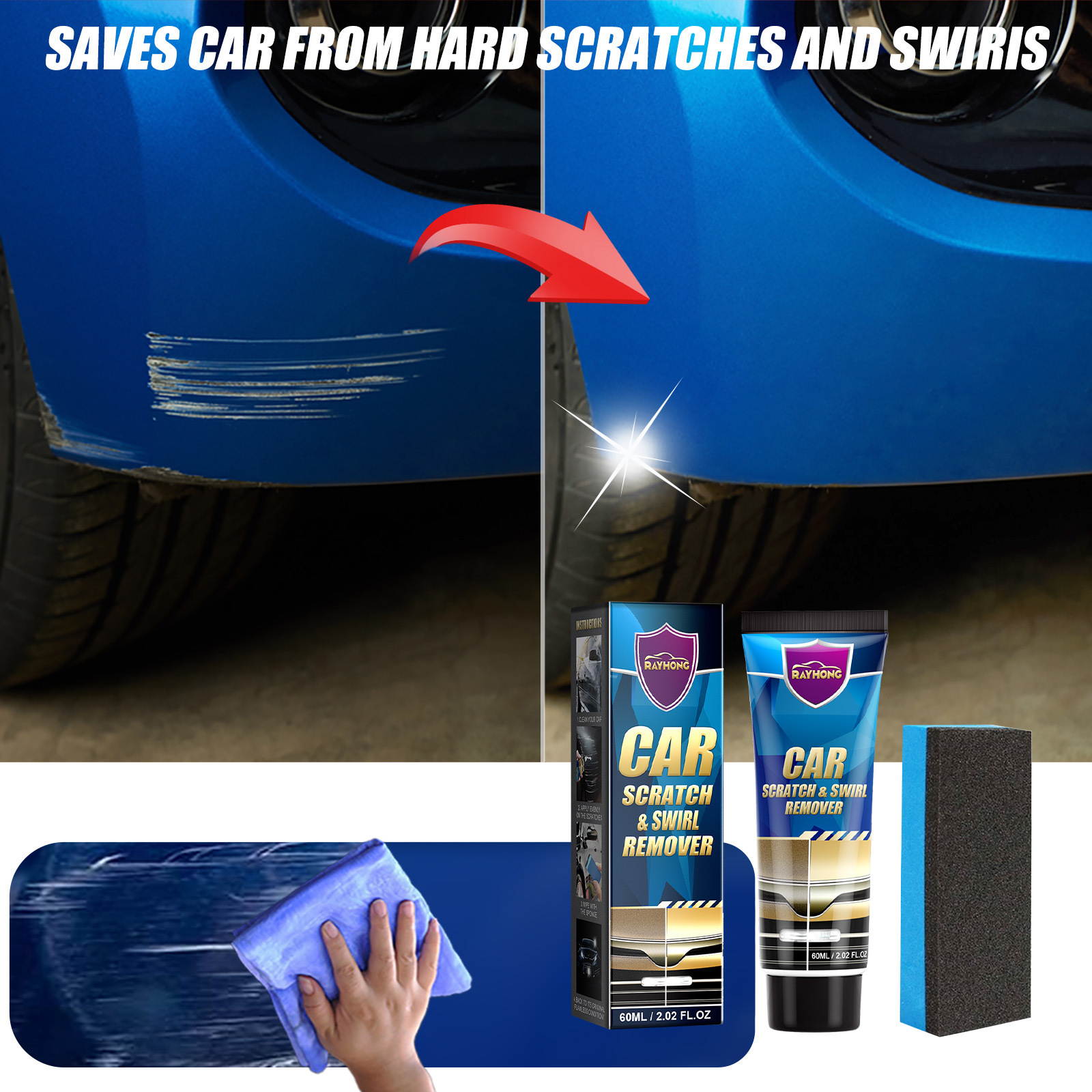 car scratch repair paste paint scratch scratch maintenance touch-up paint care wax