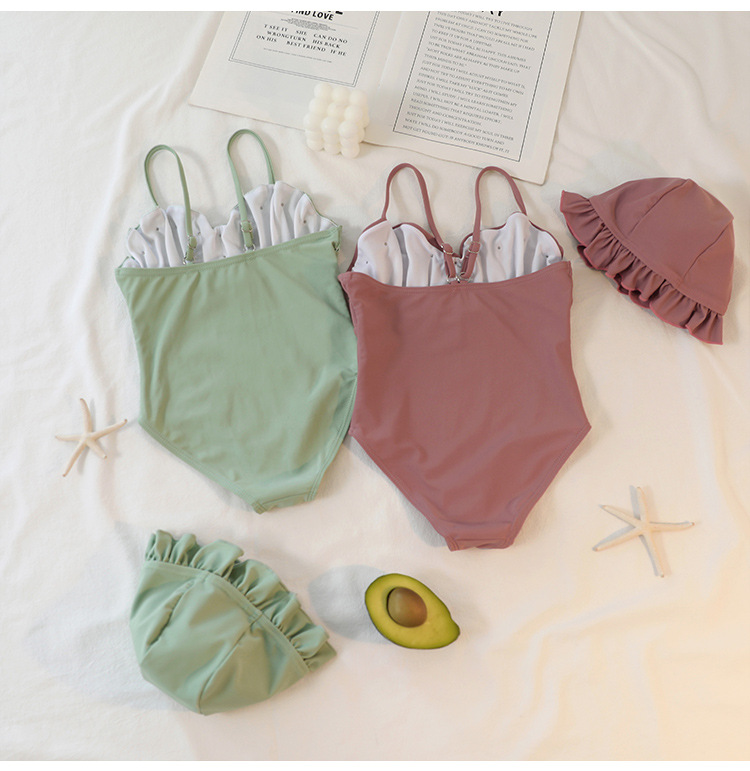2022 children's swimsuit summer cute one-piece swimsuit a generation of hair swimming cap swimsuit girls swimsuit skirt
