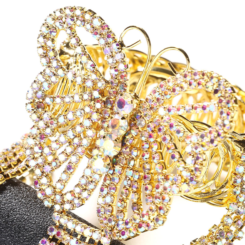 European and American niche exquisite fairy butterfly tassel bracelet rhinestone arm chain women's fashion trend cross-border jewelry