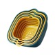Six-piece set of thickened drainage basket (blue and yellow)