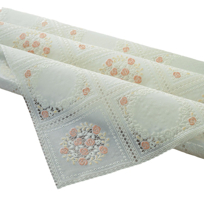 PVC tablecloth waterproof and oil-proof transparent table mat wash-free coffee table cloth crystal plate soft glass cover lace table cloth