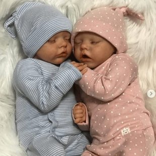 18-inch TWIN A TWIN B simulation baby reborn doll cross-border supply one-piece delivery