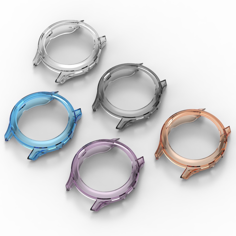 Jiaming watch protective shell TPU half-pack shell for Garmin Venu 3/3s semi-transparent soft protective cover