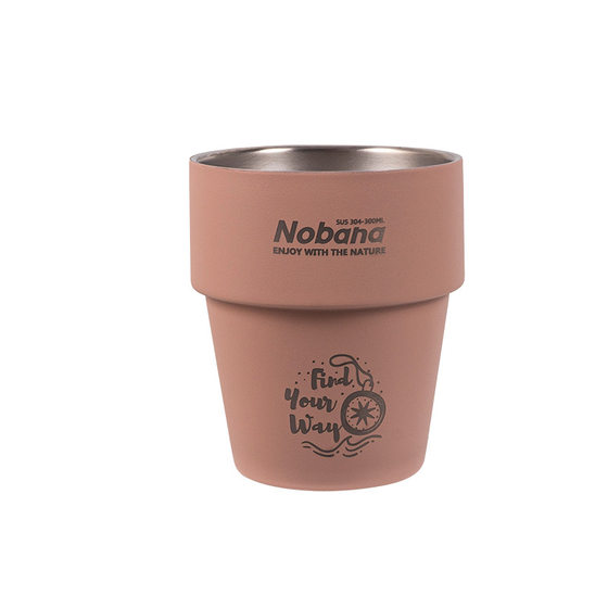 Outdoor 304 Stainless Steel Double-layer Cup Heat Insulation Anti-scald Portable Swallow Cup Camping Picnic BBQ Beer Cup Water Cup
