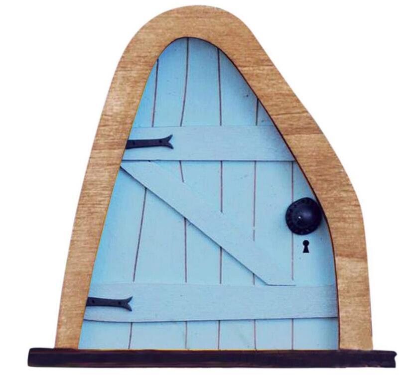 Spot Amazon Elf Fairy Door Fairy Door Courtyard Wooden Miniature Fairy Dwarf Door Tree Decoration