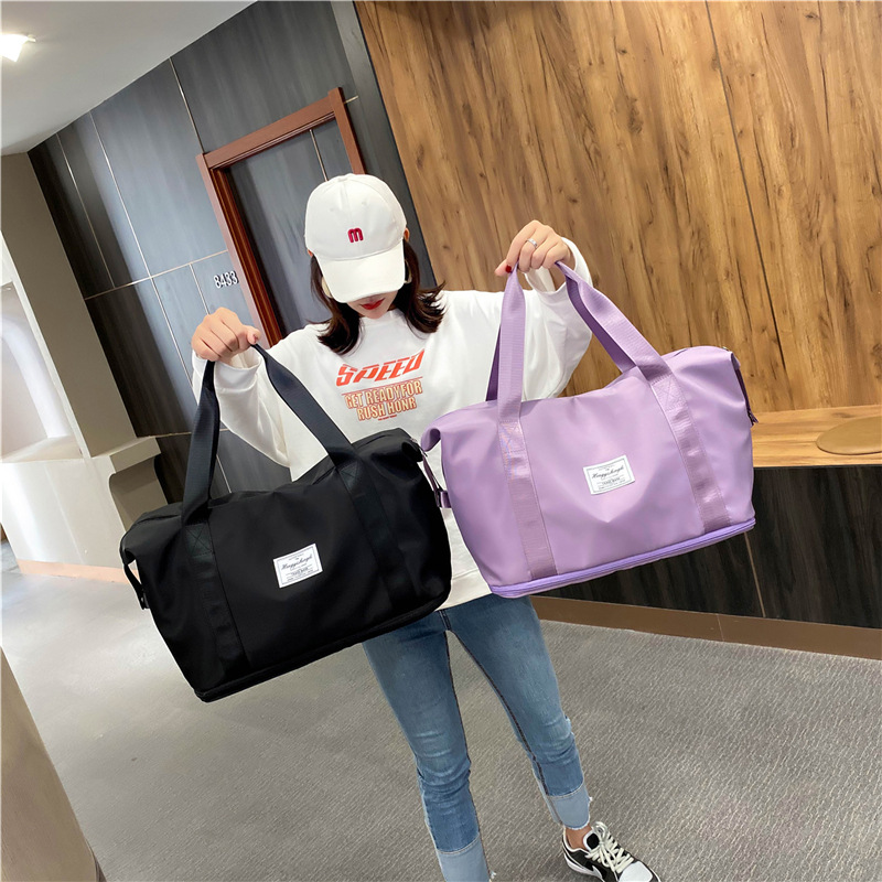 Wholesale short-distance travel bag wet and dry separation fitness bag large capacity yoga bag folding portable shoulder bag