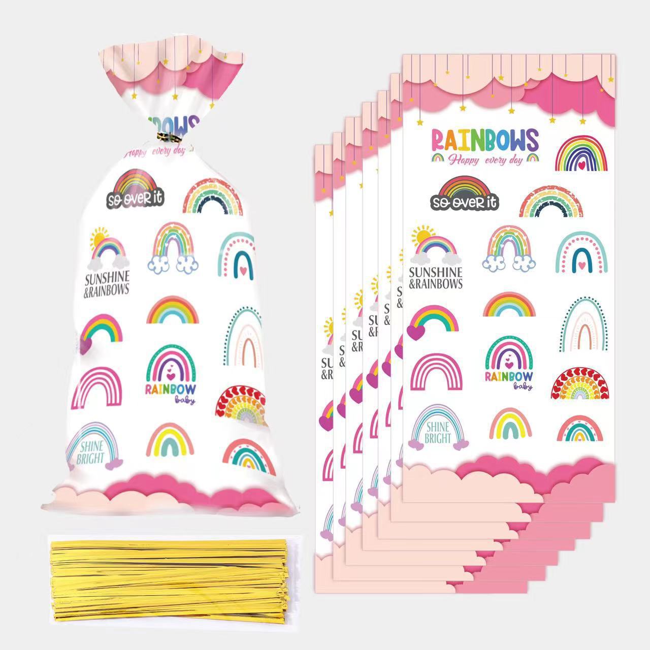 Original New Amazon Rainbow Series candy bag children's birthday party gift bag Christmas gift packaging bag
