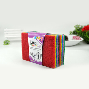 Sunday0.5 soft color double-sided scouring pad 10 pieces factory wholesale kitchen strong decontamination cleaning scouring pad