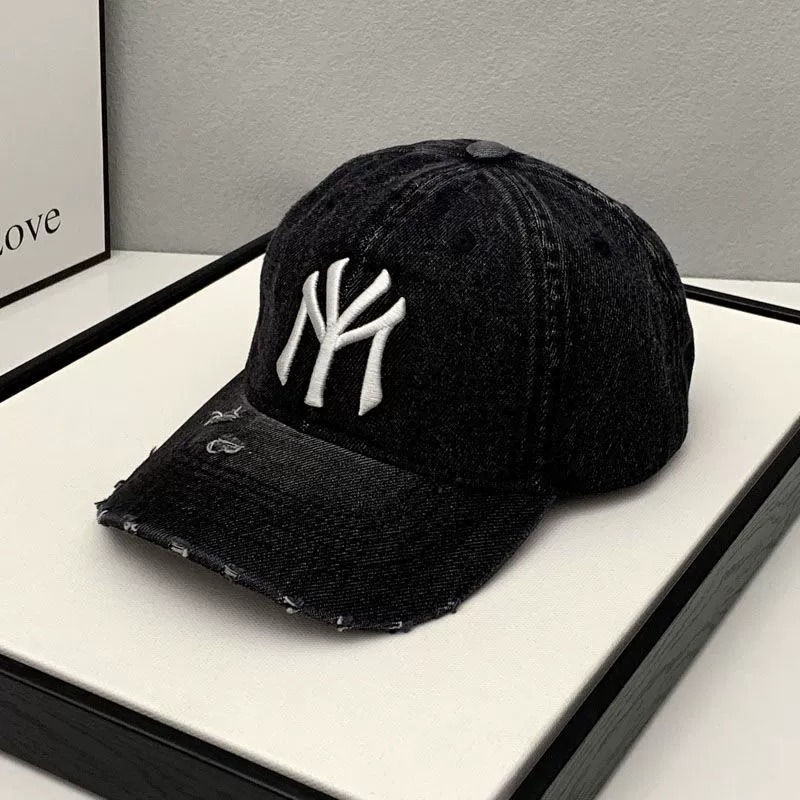 Korean fashion brand hat men's Denim baseball cap new soft top peaked cap women's all-match casual face-looking small sun hat