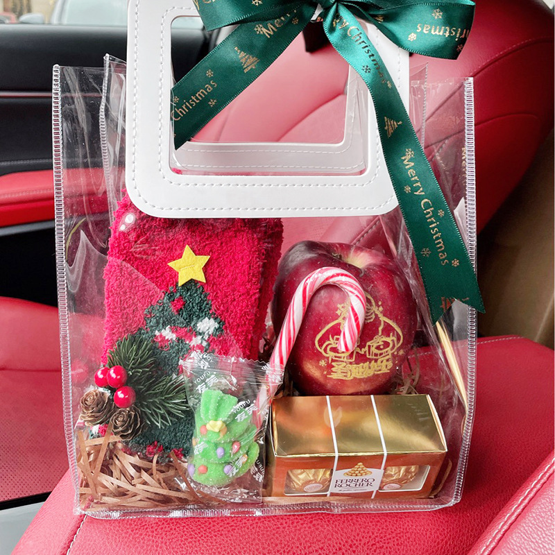 Pine needle mini Christmas tree accessories gift box decoration artificial flower Christmas decoration ornament snow powder snowflake pine needle
