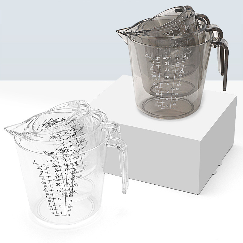 Baking tools 150/300/600/1000ml transparent measuring cylinder PS scale thickened kitchen plastic measuring cup
