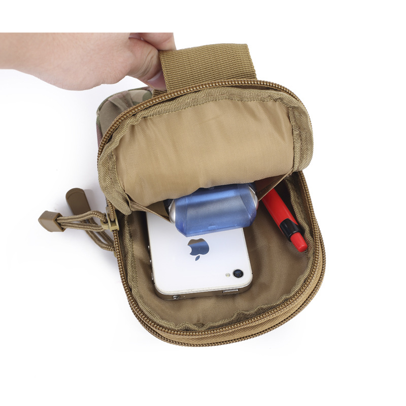 Summer molle mountaineering Oxford cloth small waist bag wholesale Men's Military camouflage outdoor sports mobile phone tactical waist bag