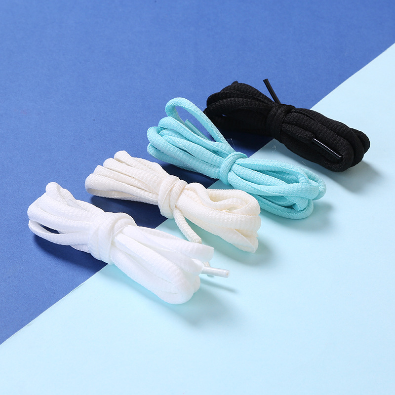Semicircle shoelace sneaker basketball shoes men's and women's round color casual shoes flat shoelace white black shoe rope wholesale