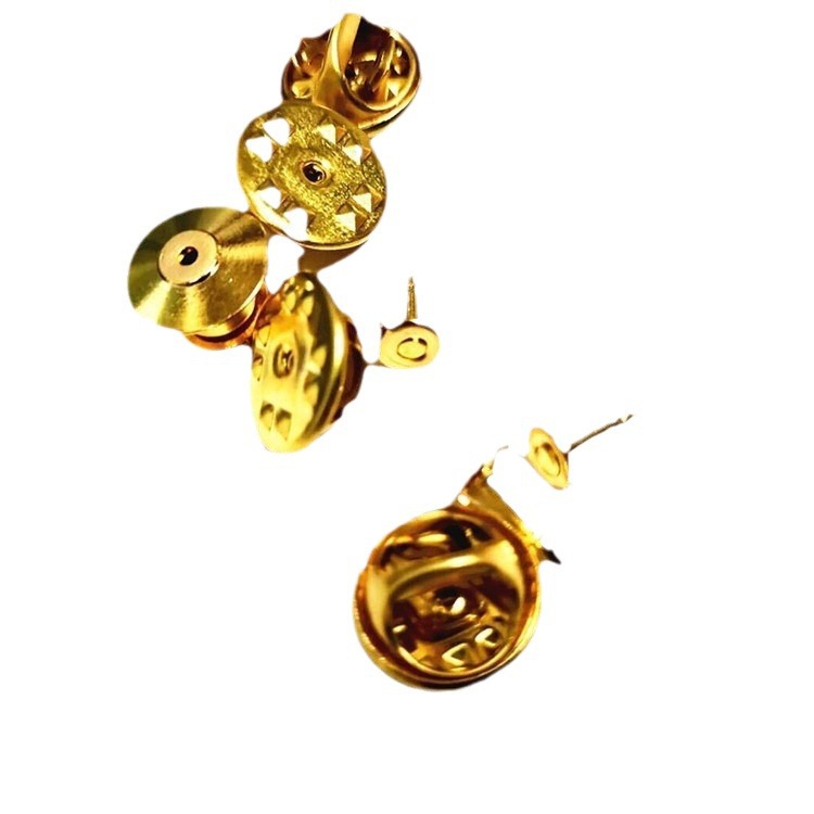 Wholesale Metal Butterfly Cap Micro Stamp Accessories Butterfly Buckle with Stab Needle Luxury Flat Cap High Cufflink Accessories