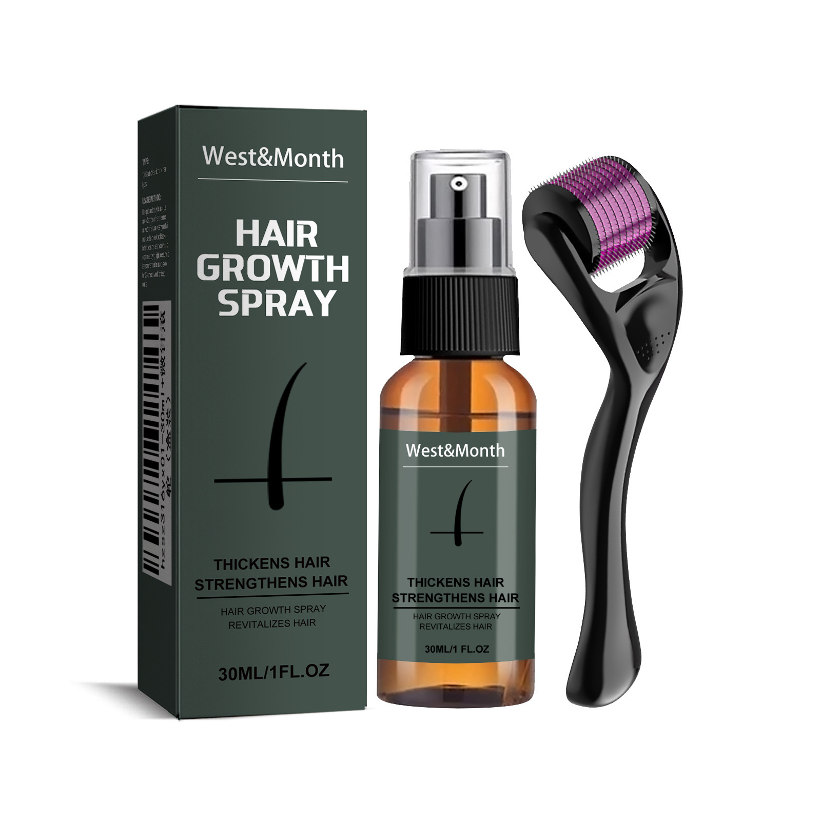 Set spray pentru barbă West & Month - hidratare și promovare a creșterii_voghion.com