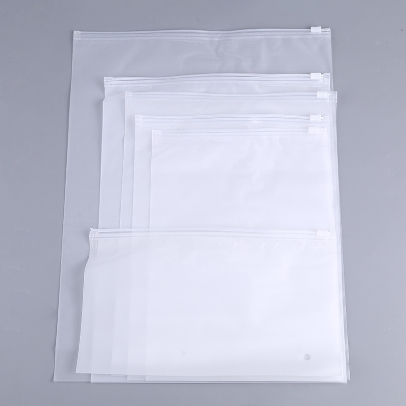 Transparent frosted plastic zipper bag pe plastic clothing clothes packaging bag ziplock bag underwear socks packaging bag