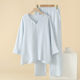 New spring and summer women's cotton yarn Japanese pajamas double-layer gauze breathable casual home wear suit ninth sleeve cotton