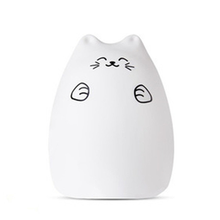 Creative led colorful silicone induction night light cartoon cute pet clap light atmosphere bedside desk lamp eye protection desk lamp