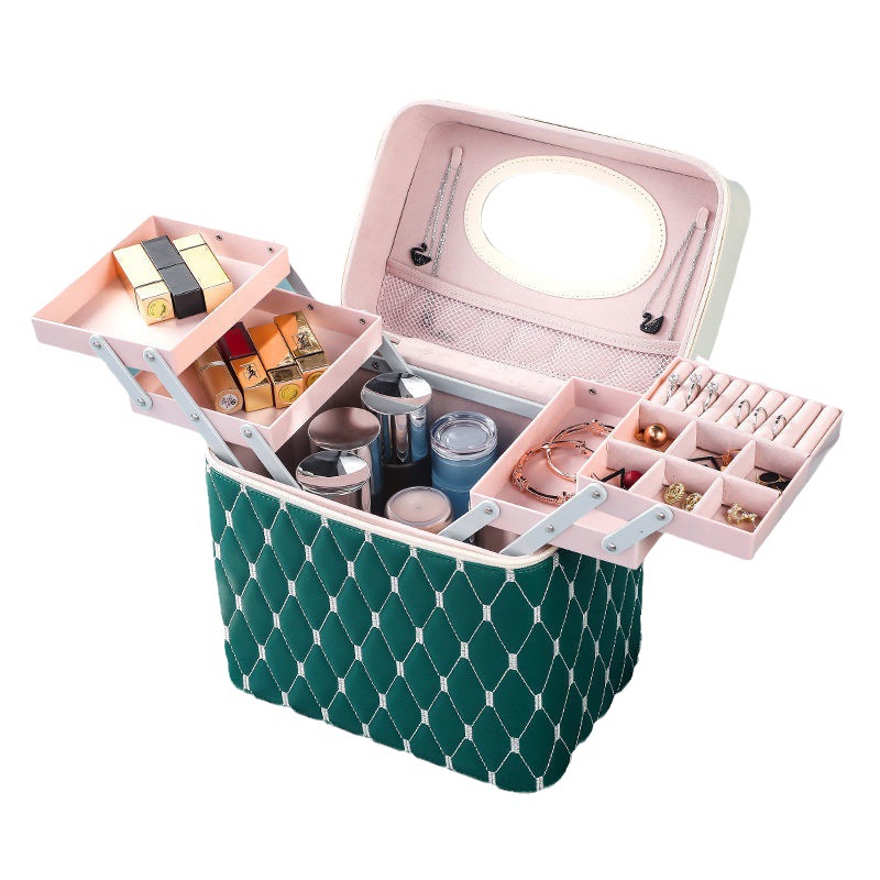 Factory Direct Portable Household Cosmetic Bag Large Capacity Cosmetic Case Multifunctional Skin Care Desktop Organizer