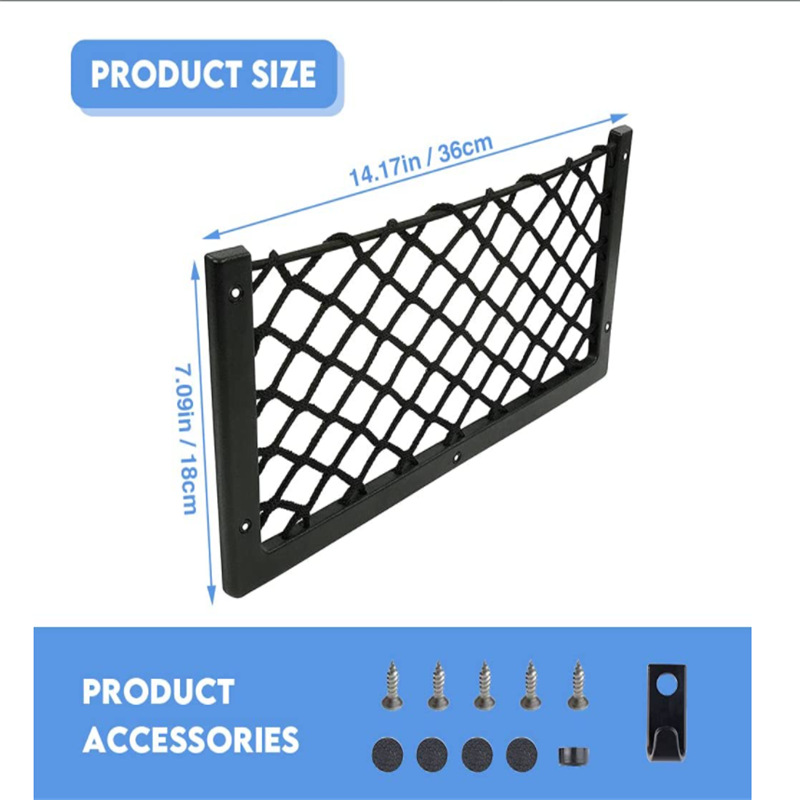 Cross-border car storage net pocket sundries storage bag medium bus modified RV auditorium seat storage net pocket wholesale