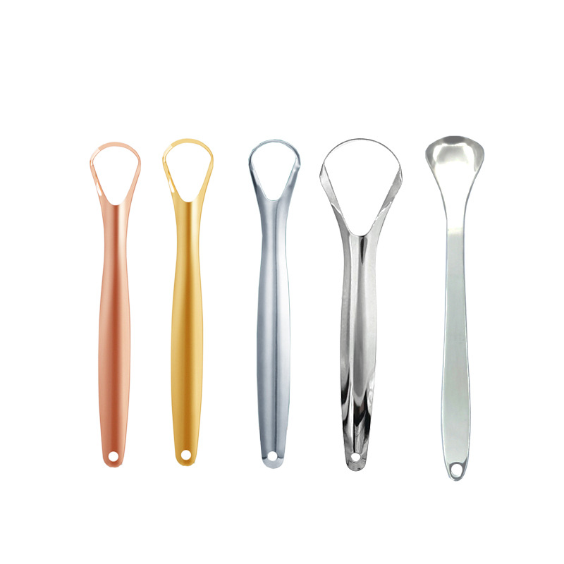 Stainless steel tongue scraper tongue coating cleaner oral cleaning care halitosis tongue brush tongue scraper