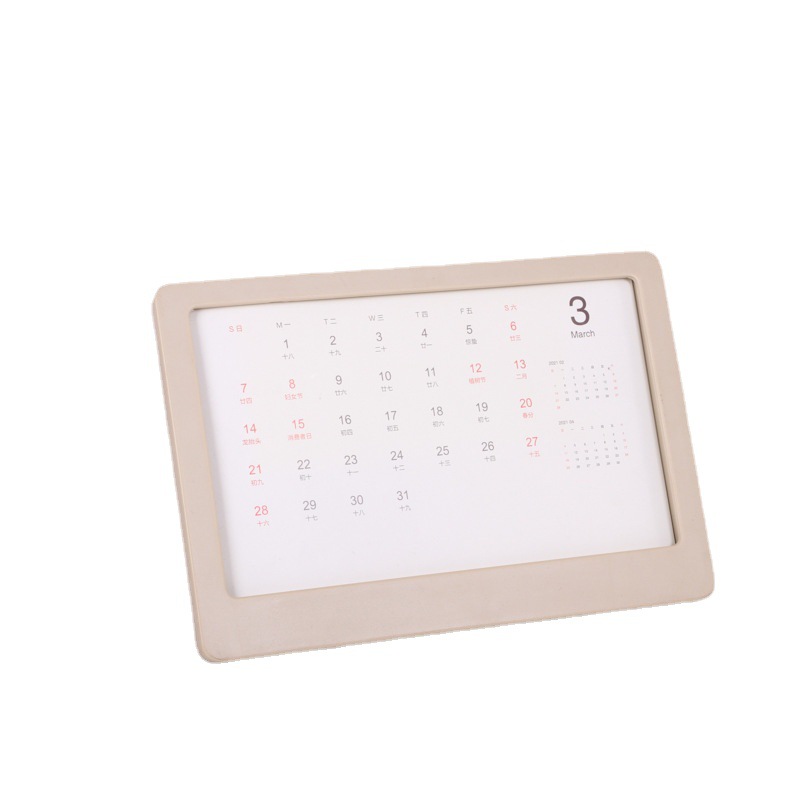in stock 2025 Dragon Year Plastic Desk Calendar Enterprise Business Office Desktop Desk Calendar Wholesale Printing Customized