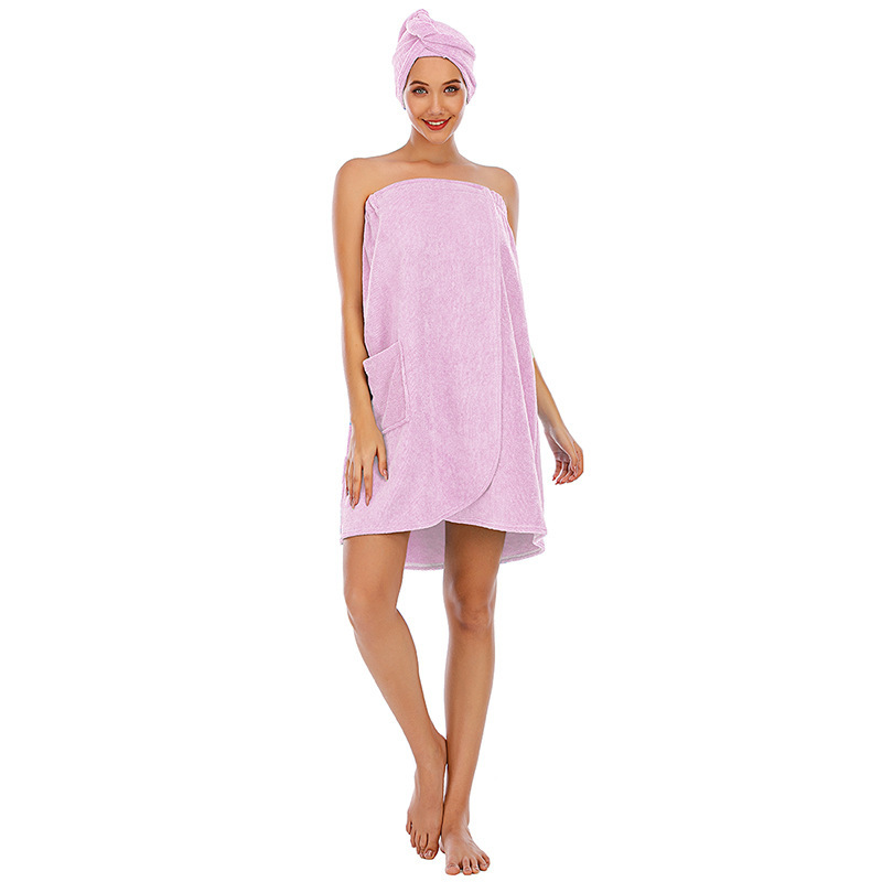 2023 Autumn and Winter Cross-border Bathrobe Bathrobe Bathrobe Bath Towel Women's Hotel Nightgown Bath Dress Thickened Tube Top Women's Sexy Absorbent