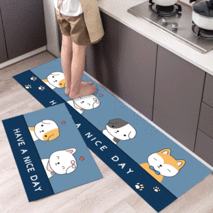 Cartoon printing technology cloth floor mat kitchen carpet bathroom door bathroom dirt-resistant mat foot mat cross-border export