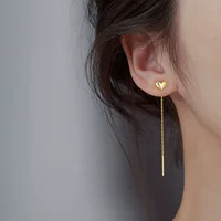 Серебряная игольчатая линия ушей S925 в Корейском стиле в свежем Стиле серьги-гвоздики 2021 Новое поступление серьги для ушей модные серьги для девочек