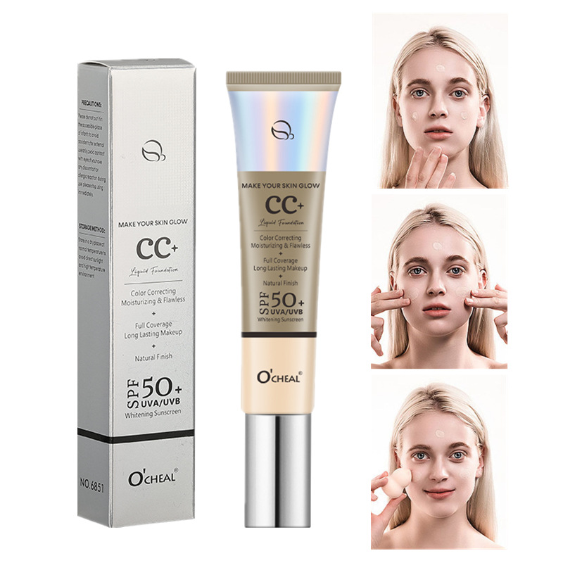 OCHEAL Cross-border Concealer Base Cream Moisturizing Moisturizing and Fixation Foundation Liquid Do Not Take off Makeup Front Cream Moisturizing and Isolating CC Cream
