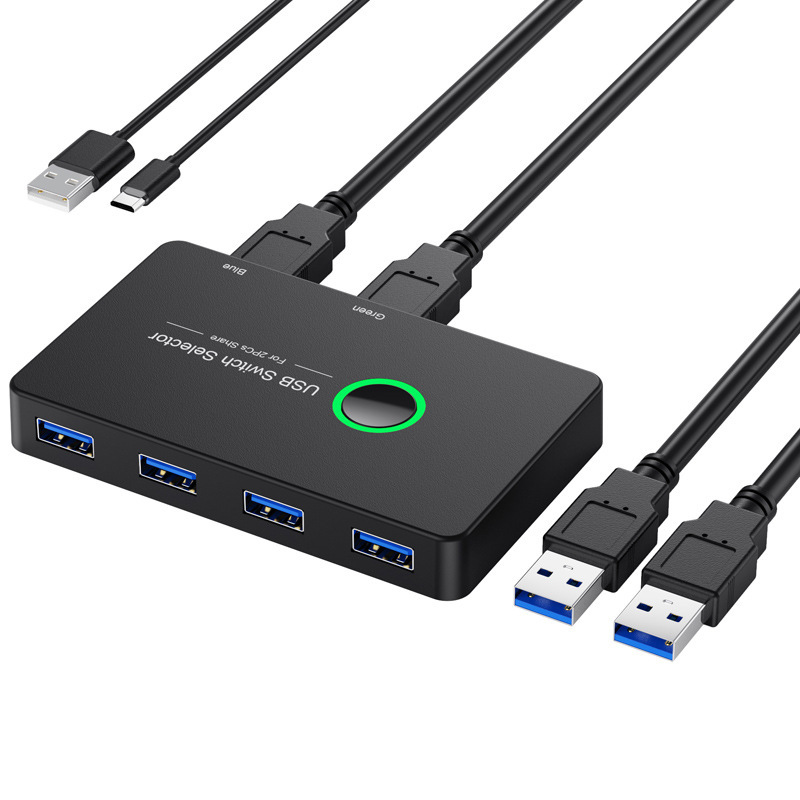 USB3.0 4 ポート 2 コンピュータ周辺機器スイッチ アダプタ USB ハブ KTV スイッチ デジタル コンピュータ コンバータ/スイッチ|undefined