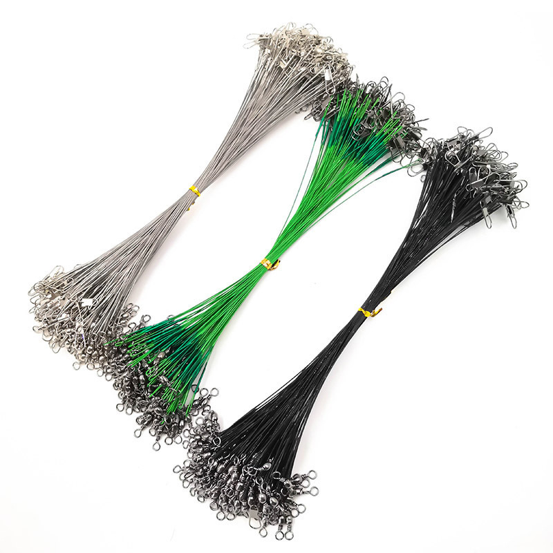 Luya anti-bite wire leader swivel pin soft steel wire front wire Luya fishing gear supplies can be divided