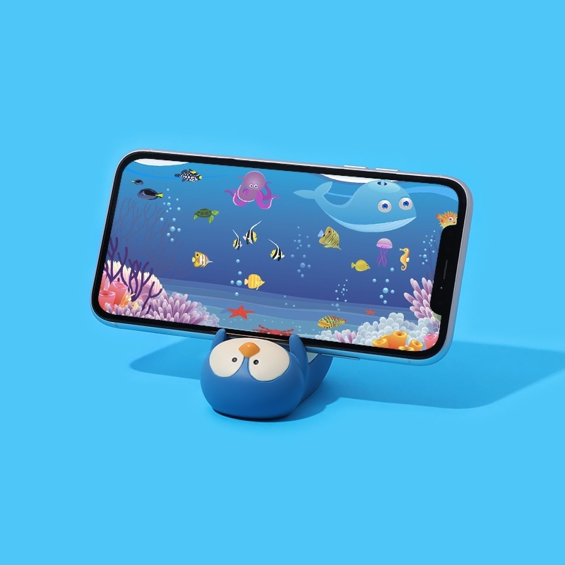 雑貨ペンギン樹脂置物携帯電話ホルダーイルカサメ水族館タブレット Ipad スタンドインスタイルカップルギフト|undefined