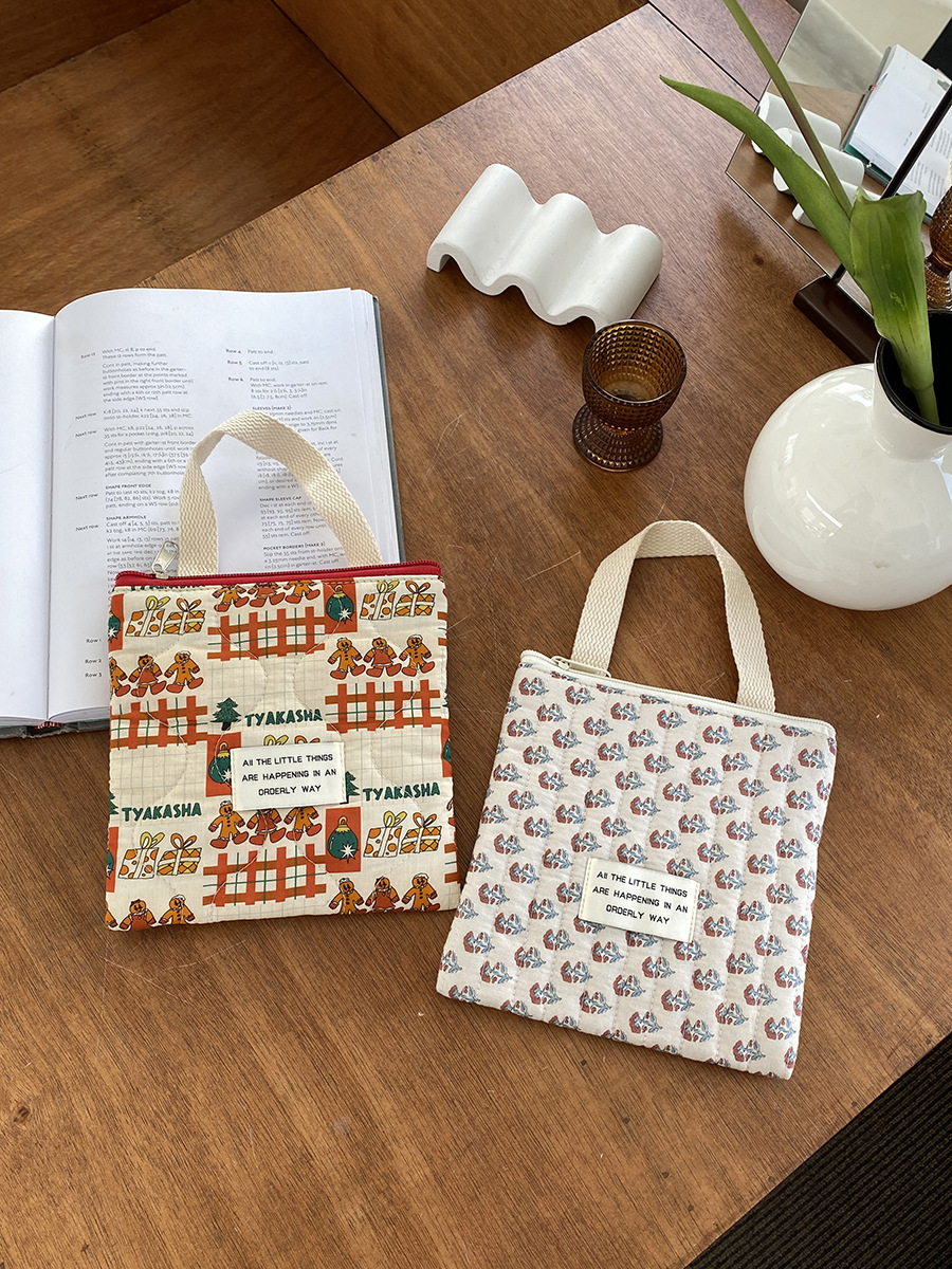 New portable storage bag mobile phone bag key case ID card bag coin purse quilted cosmetic bag