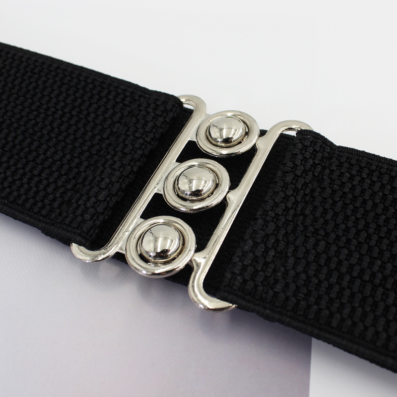 Women's Elastic Buckle Belt dress All-match Decorative Waist Seal Elastic Waist Wide Belt 5CM Three Sizes