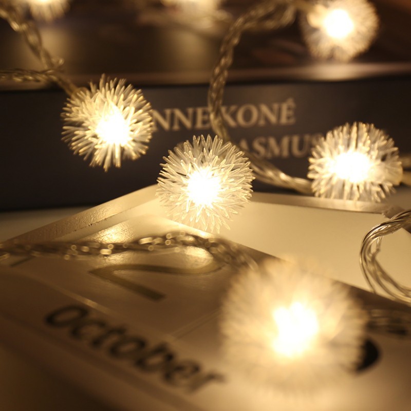 LED light string wool ball dandelion light string holiday wedding outdoor closet decoration Starry Sky factory wholesale