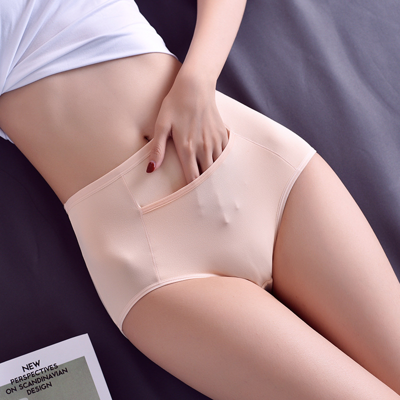 Milk velvet Ladies Physiological pants leak-proof comfortable sexy high waist large size high elastic menstrual side leakage a generation of hair