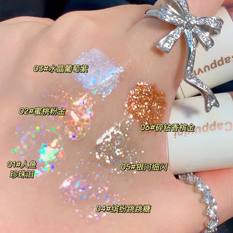 Cappuvini bear bowling liquid eye shadow high gloss glitter Pearl lying silkworm mermaid pearl tears CP53