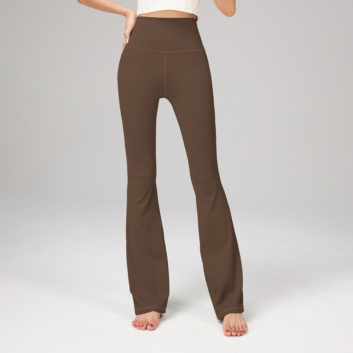 lulu yoga flared pants women's Gro * ve high waist hip lifting outer wear slimming dance training nude feeling sports fitness