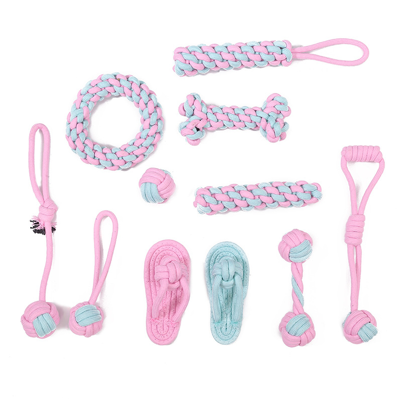 Factory Cotton Rope Molar Dog Toy Vent Bite Resistant Toy Knot Pet Cotton Rope Toy Set Pet Toys
