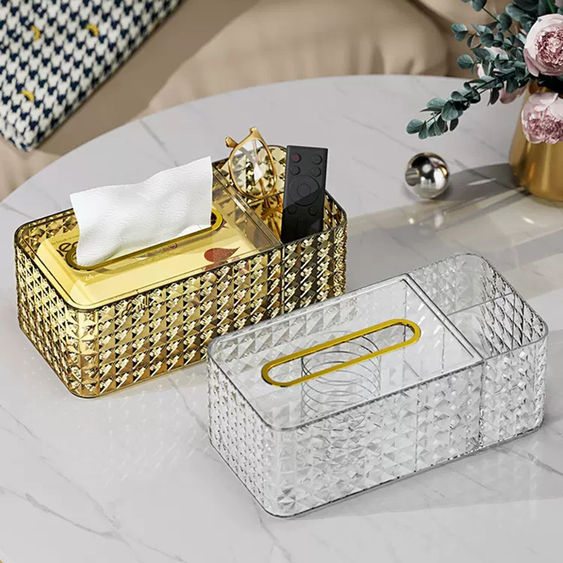 Creative with spring toilet toilet washcloth storage box U-shaped living room desktop light luxury tissue box multi-function