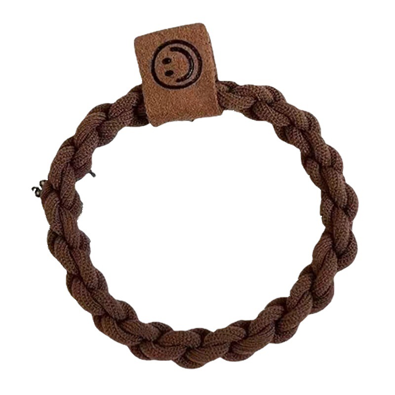 High Elastic Hair Rope Hair Band Women's Hair Ball Rubber Band 2024 New Style Bold Fashion Simple Leather Ring Hair Accessories Headwear