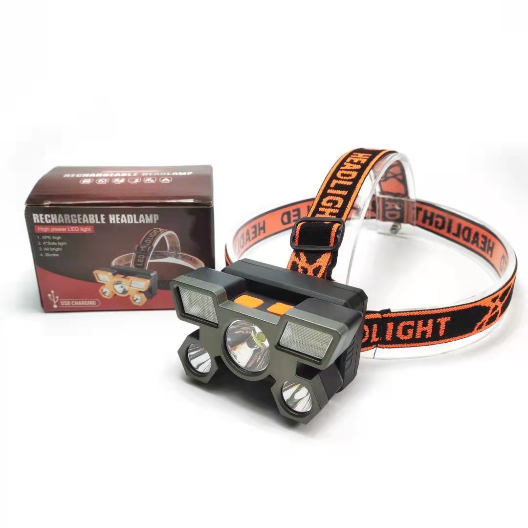 LED headlamp strong light charging bright head-mounted flashlight super bright night fishing miner's lamp outdoor far