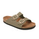 Black Double-ring Buckle Strap Sandals Fashionable ARIZO Buckle Couples Cork Slippers Fashion Bus Buckle Sandals