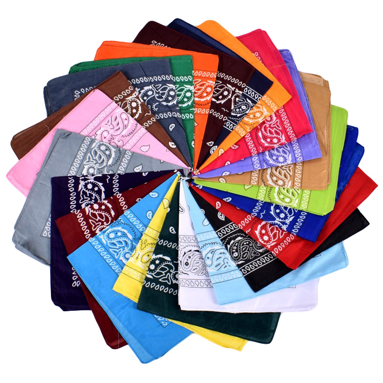 European and American polyester cashew flower hip-hop hip-hop headscarf multifunctional riding mask printed small square scarf scarf wholesale
