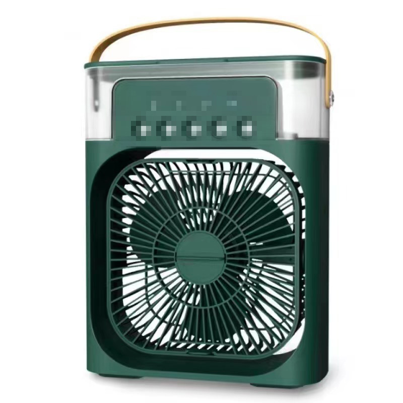 Five-hole mini desktop fan humidification spray refrigeration air conditioning fan dormitory air cooler USB electric fan cross-border